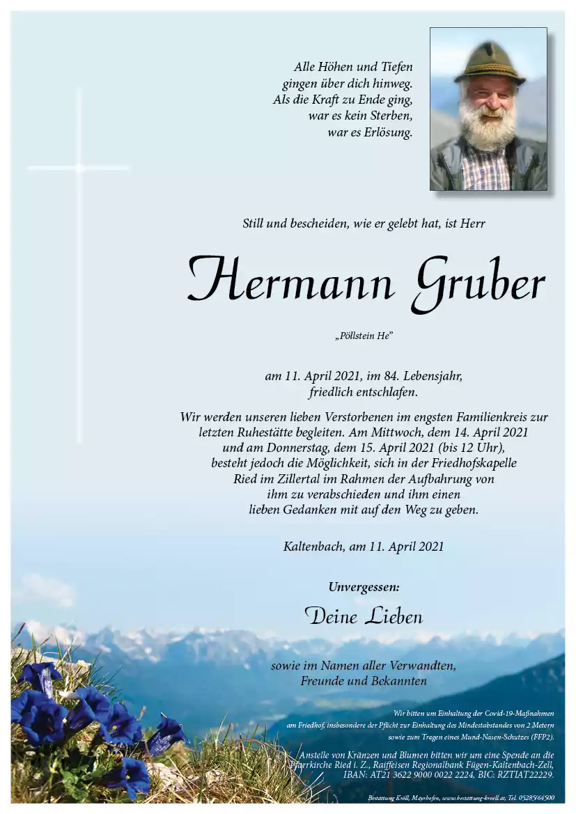 Parte von Hermann Gruber